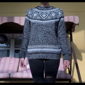 Black and grey sweater